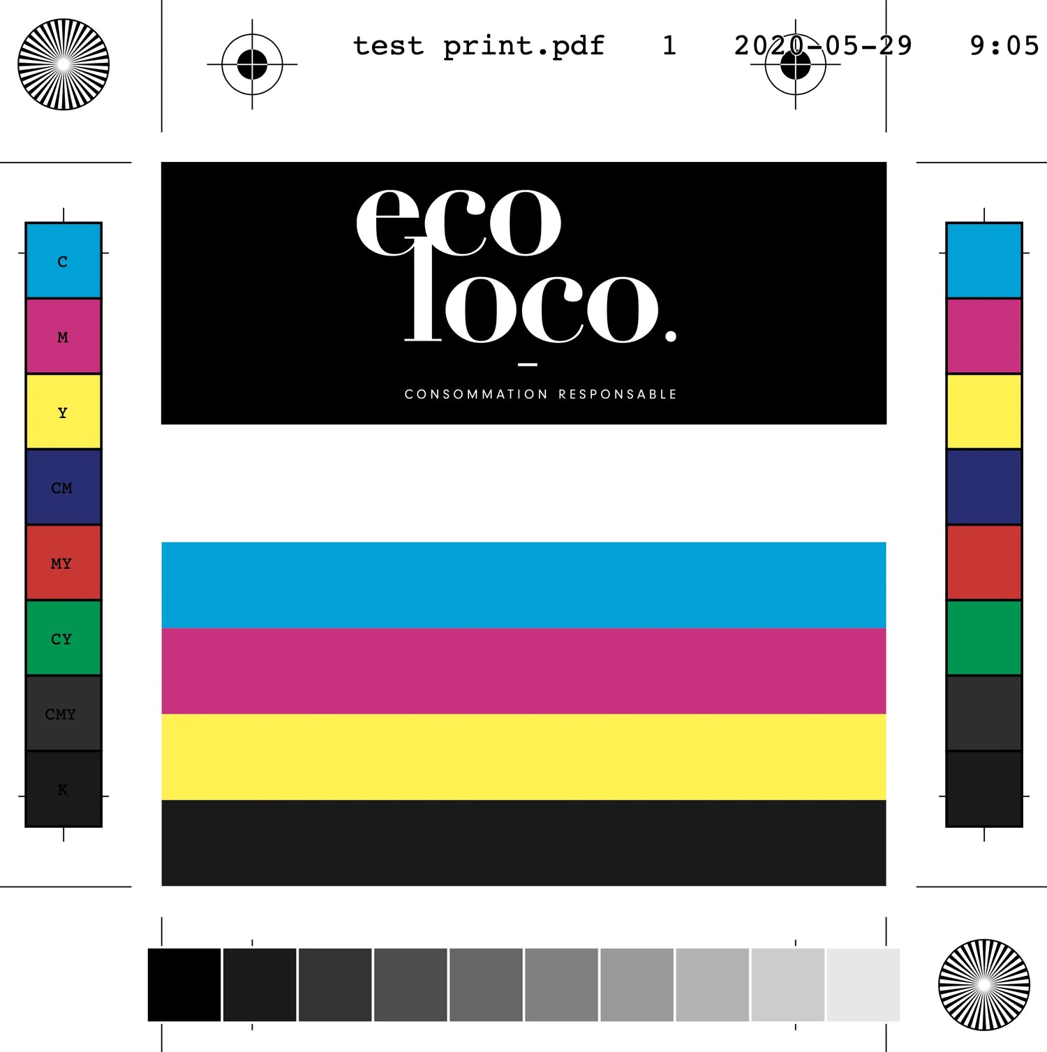 Épreuve physique en couleur sur textile (pré-production) - Eco Loco