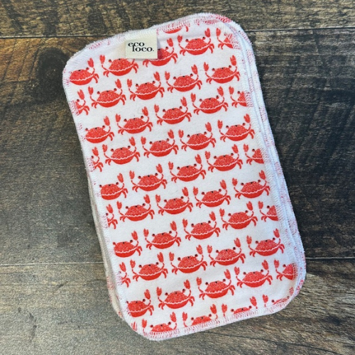 Papier de toilette lavable avec motif de crabes