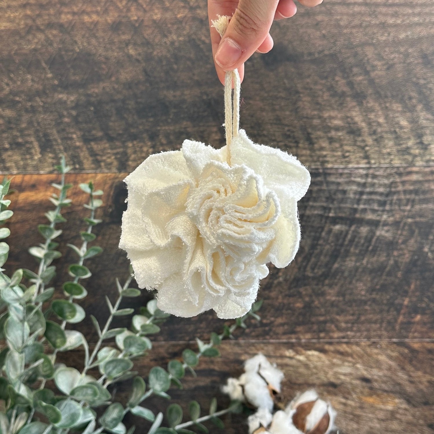 Houpette de douche sans plastique