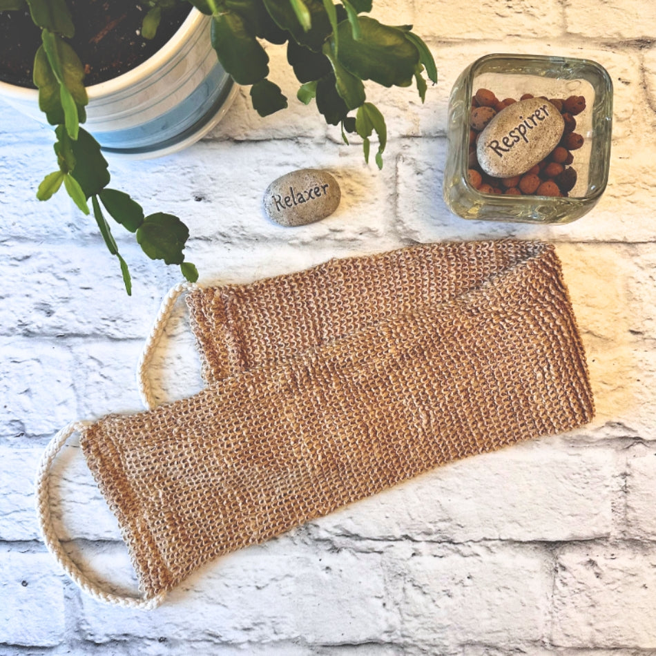 Bande exfoliante naturelle pour le dos en jute