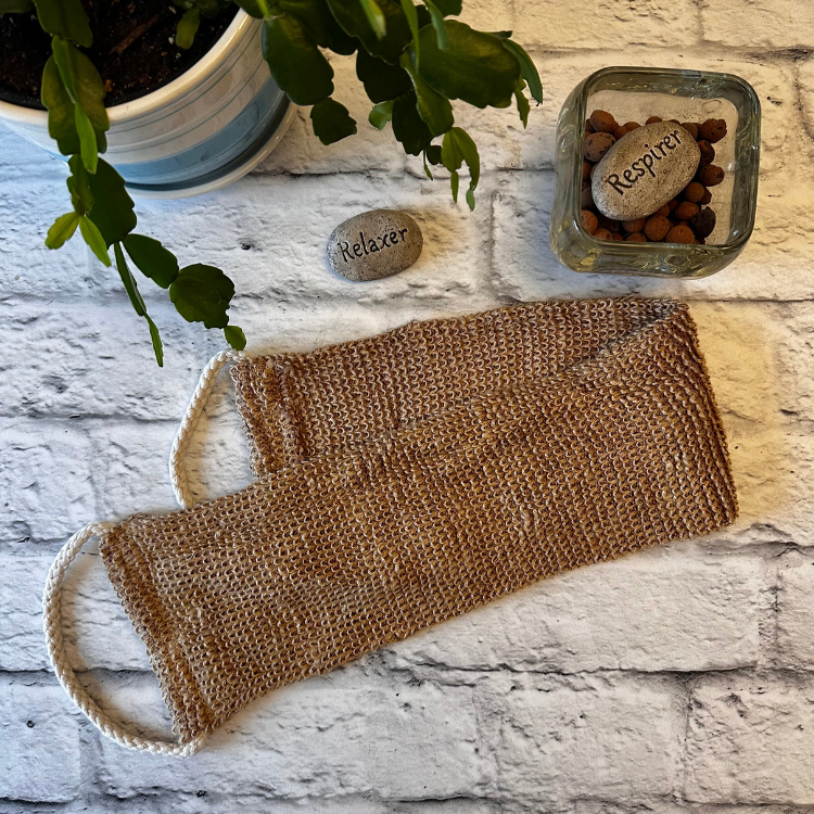 Bande exfoliante naturelle pour le dos en jute