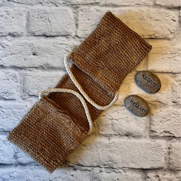 Bande exfoliante naturelle pour le dos en jute