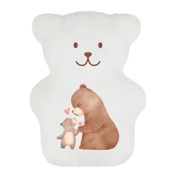 Petit ours pour enfant blanc avec des motifs d