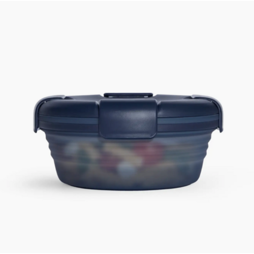 Bol rétractable en silicone couleur denim