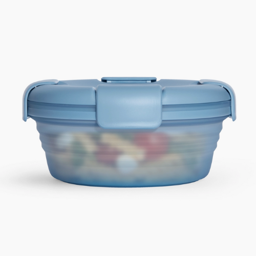 Bol silicone rétractable Stojo couleur acier