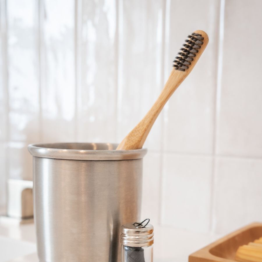 Brosse à dents en bois de bambou - souple/moyenne