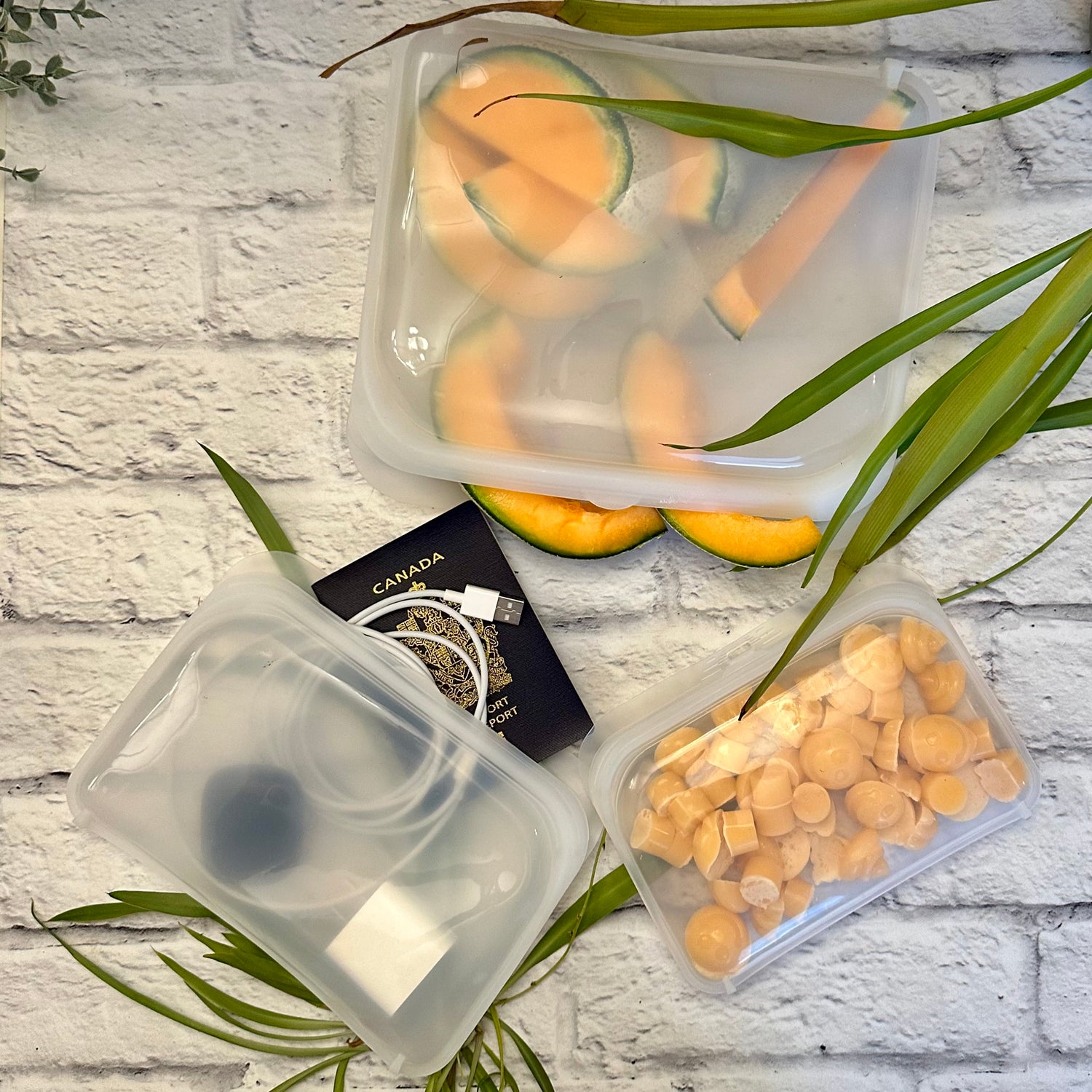 trio sacs silicone lunch