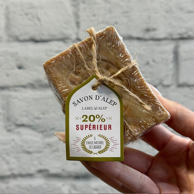 Savon d'alep de qualité supérieur 20% d'huile de laurier