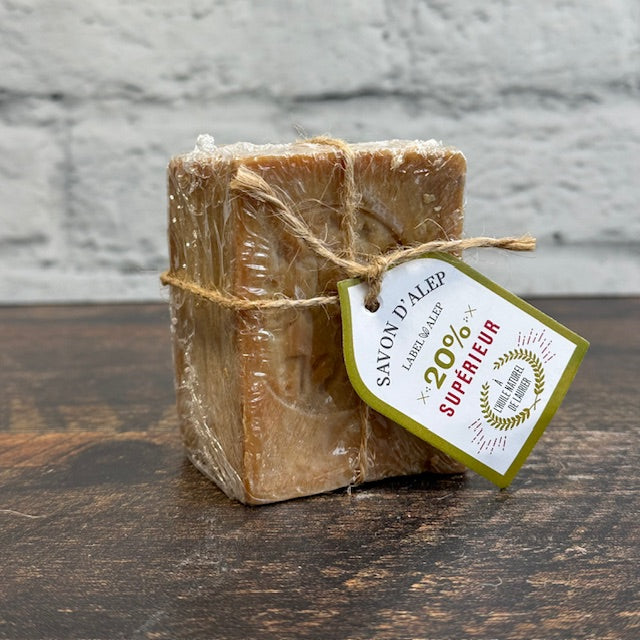 Savon d'alep traditionnel 20% d'huile de Laurier