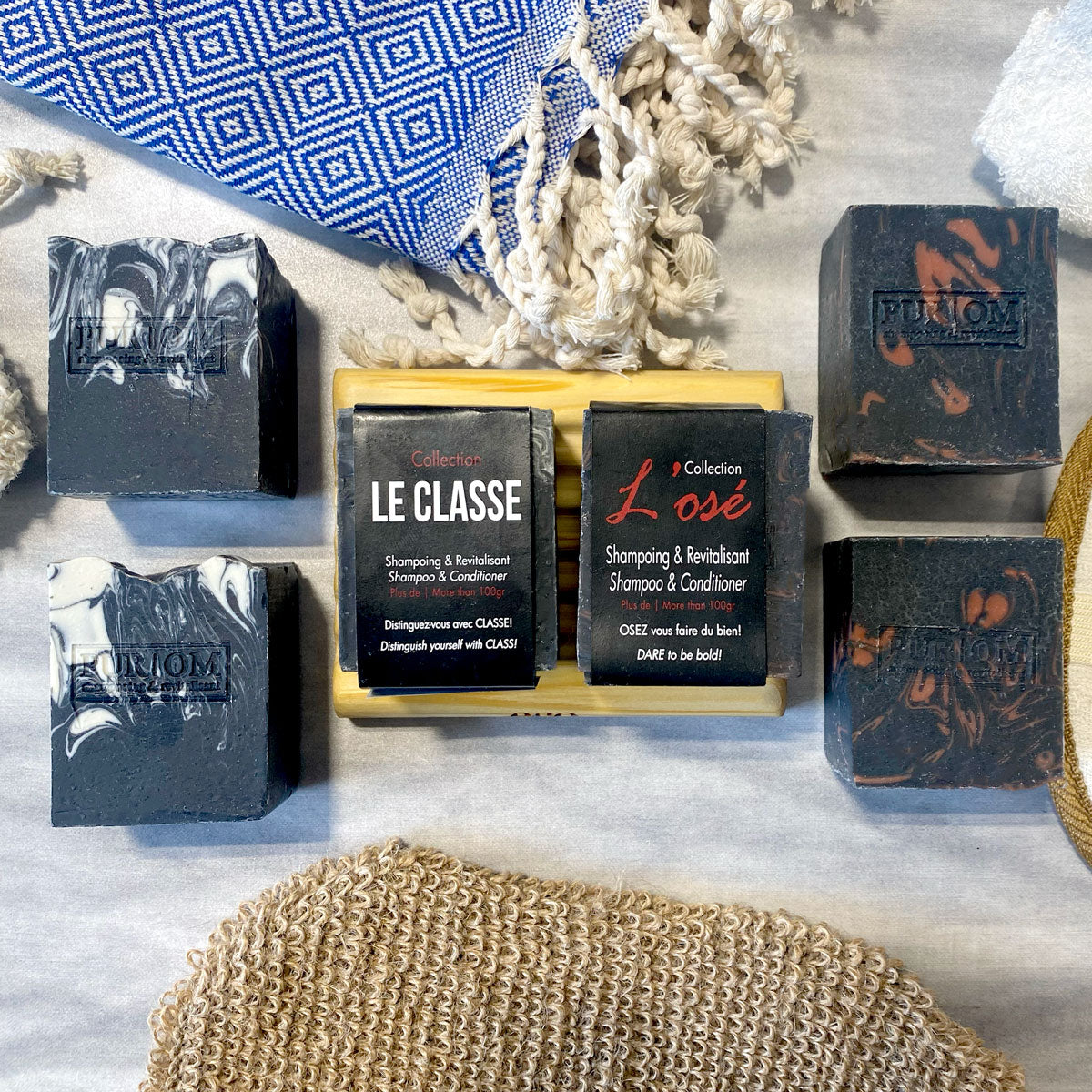 Shampoing & Revitalisant en barre pour hommes (2 formats)