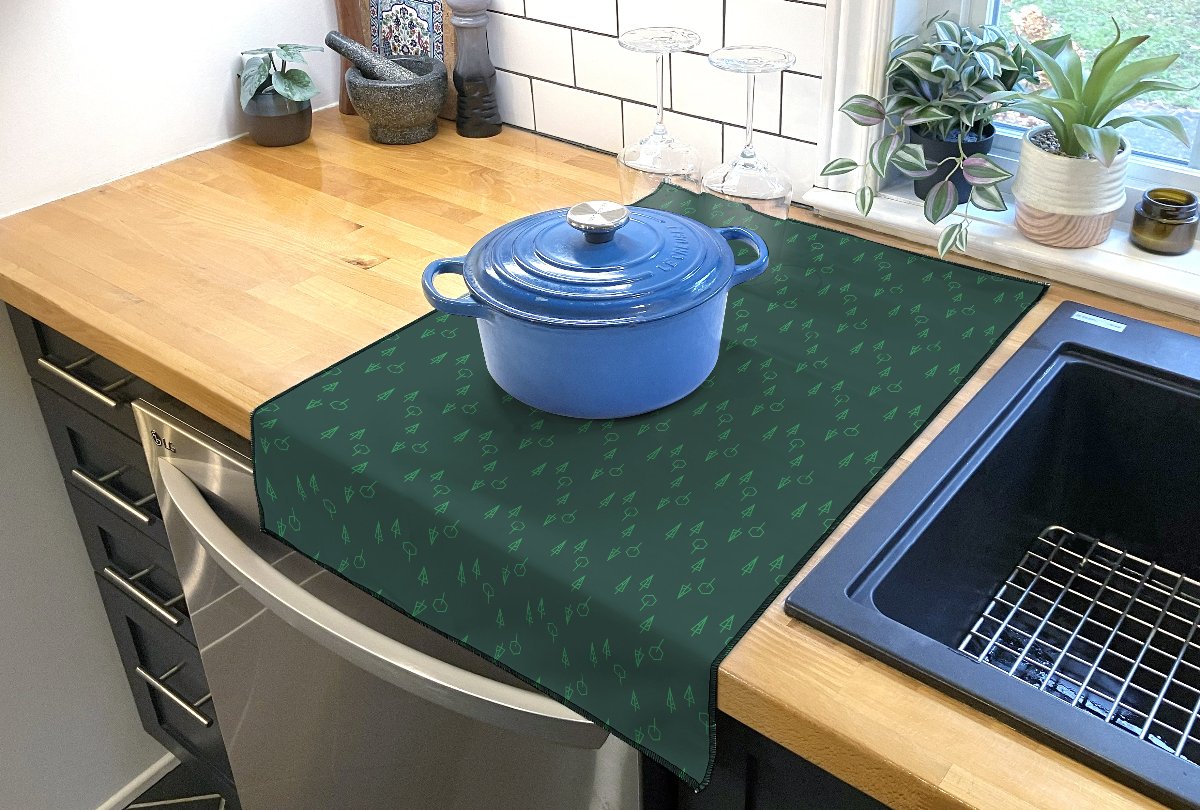 Serviette, linge à vaisselle en microfibre personnalisable, fabriqué au québec - Eco Loco