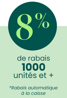 Rabais de 8% sur les items corporatifs personnalisables faits au Québec à l'achat de plus de 1000 unités