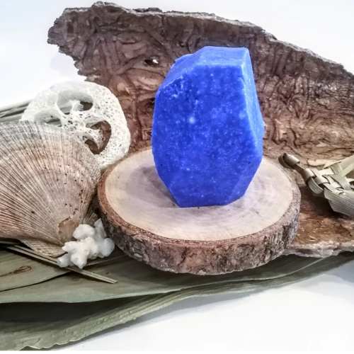 Barre de gel douche solide Pin & Bleuet sauvage – parfum boisé et fruité, peau hydratée