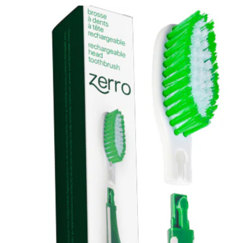 Brosse à dent verte faite au Canada