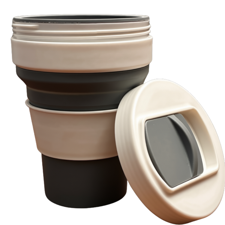 Reusable collapsible silicone cup