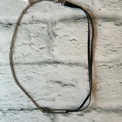 Collier délicati argent et chambre à air de vélo recyclé