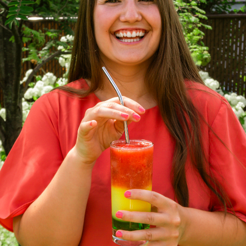 reusable straws and brush