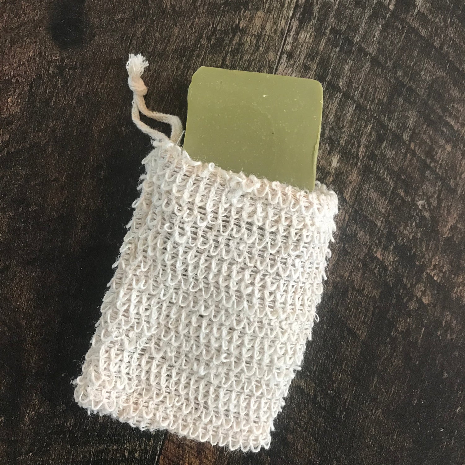 zero waste exfoliating soap pouch