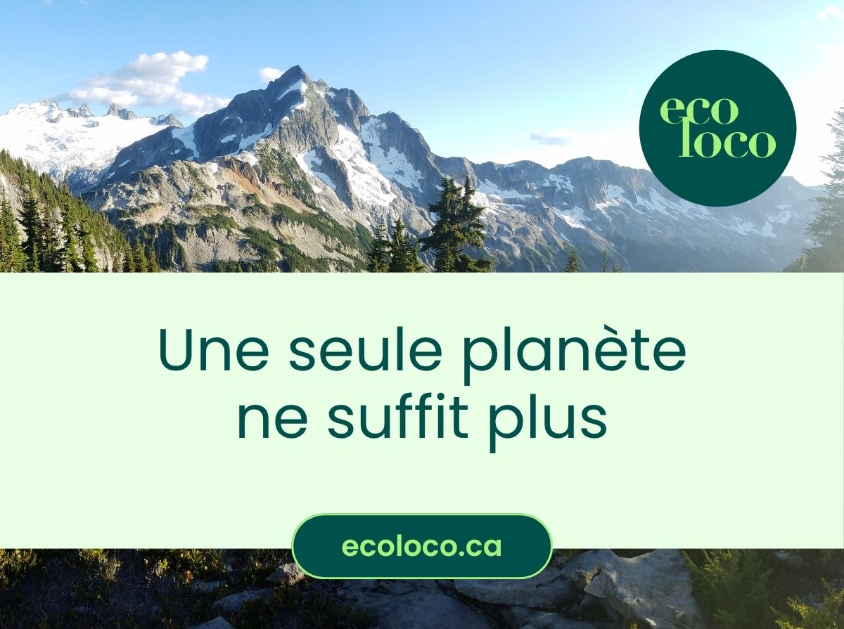 Une planète qui suffit de moins en moins