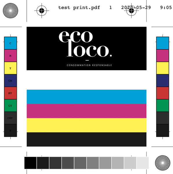 Épreuve physique en couleur sur textile (pré-production) || Physical color proof on textile (pre-production)