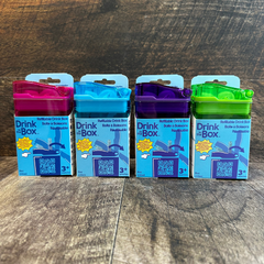Boite à jus réutilisation se déclinant en 4 couleur Drink in a box