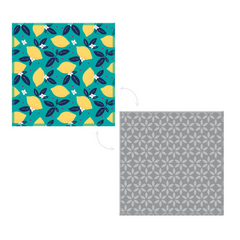 Lingette en microfibre pour vitre et miroir faite au Canada avec un motif de citron