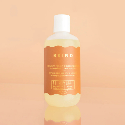 Bouteille de dissolvant sans acétone et hydratant de Bkind