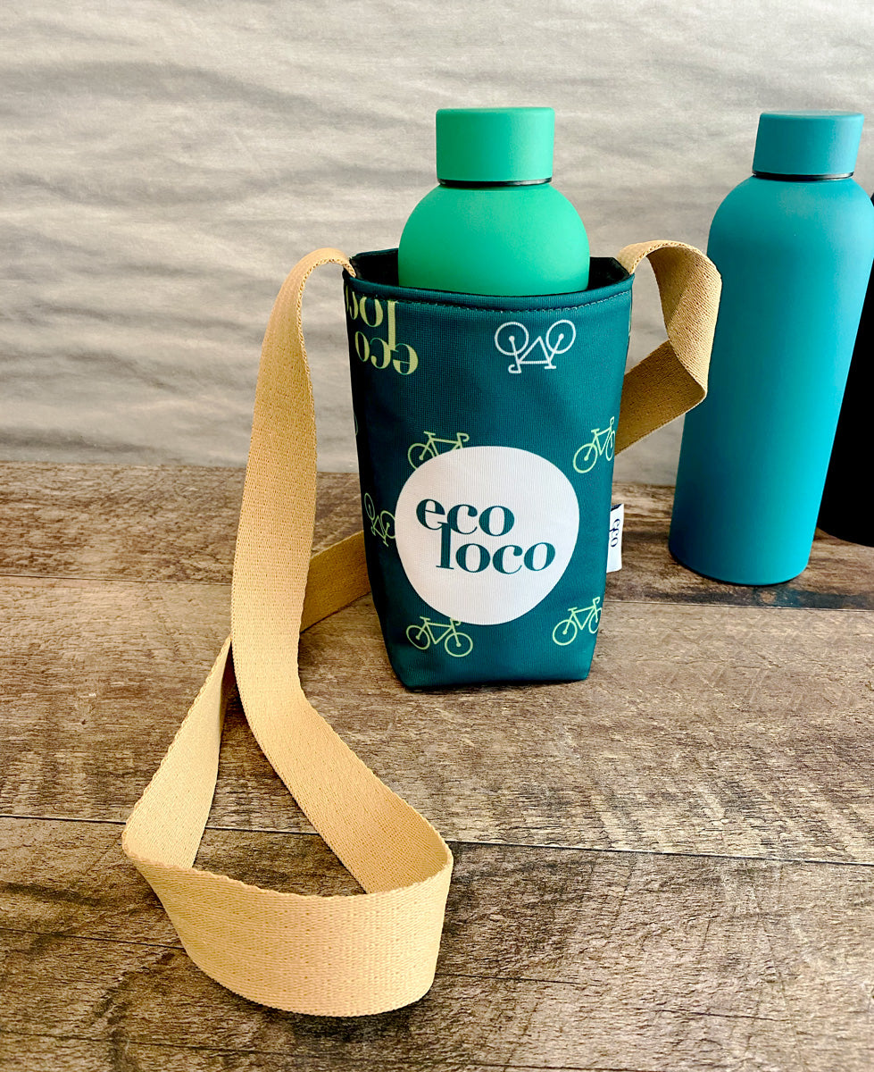 Custom insulated water bottle carrier, made in Quebec