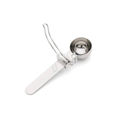 Cuillère en acier inoxydable et l'adaptateur pour a fixer sur un pot mason. 