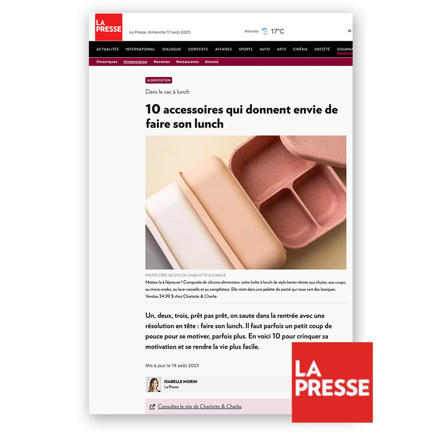 Eco Loco dans La Presse 10 accessoires qui donnent envie de faire son lunch