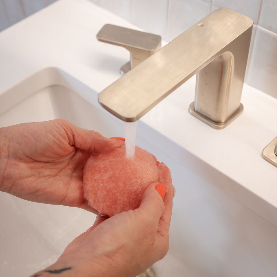 Éponge konjac - charbon, argile verte et argile rose