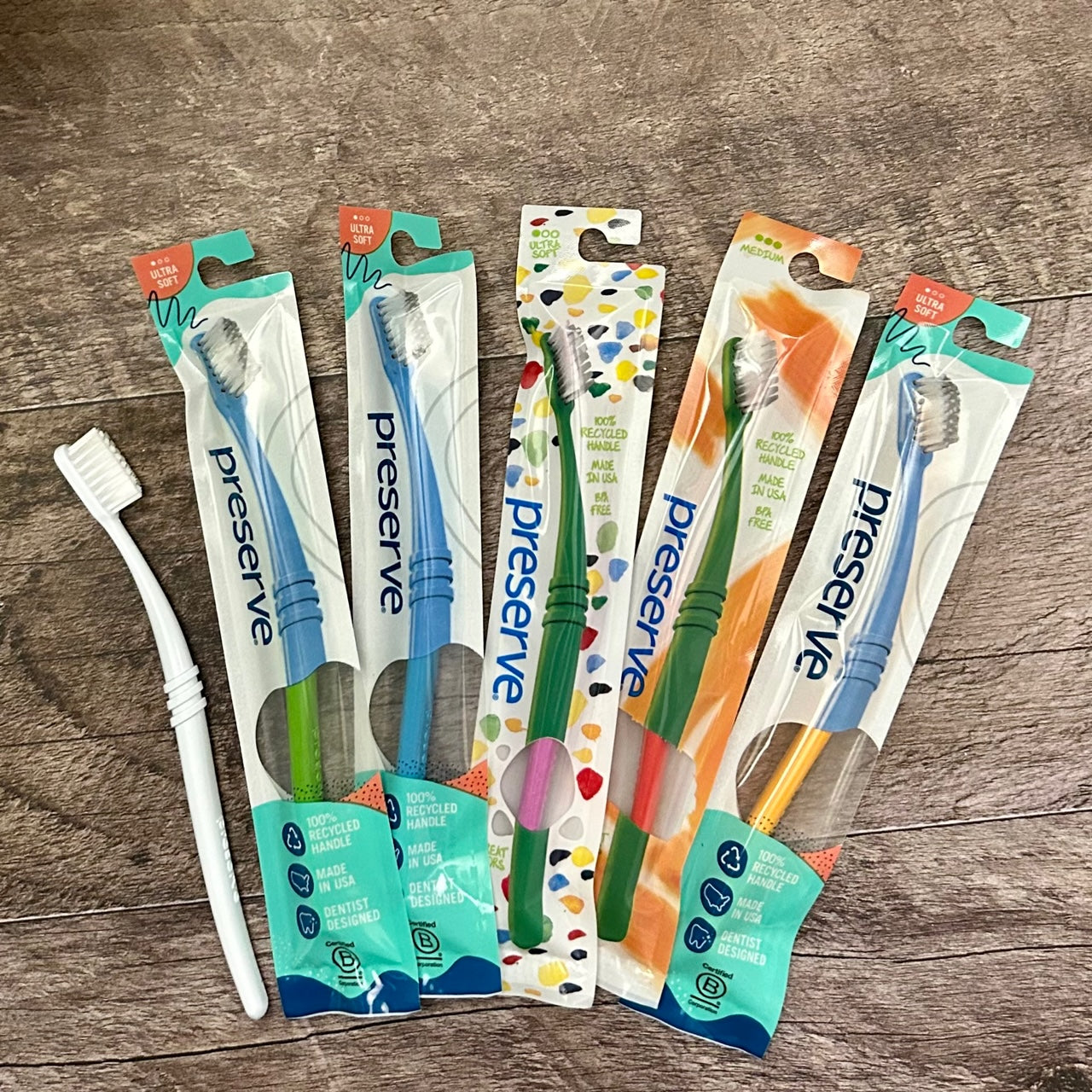 brosse à dents plastique recyclé