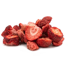 Des fraises locales biologiques lyophilisés, une collation craquante, légère et 100% naturelle. 