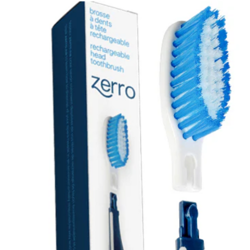 Brosse à dent bleu faite au Québec
