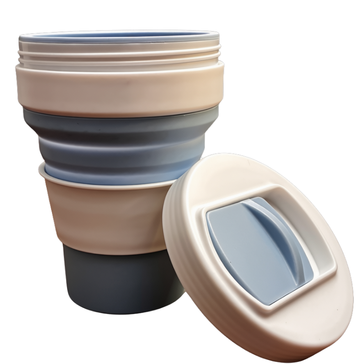 Reusable collapsible silicone cup
