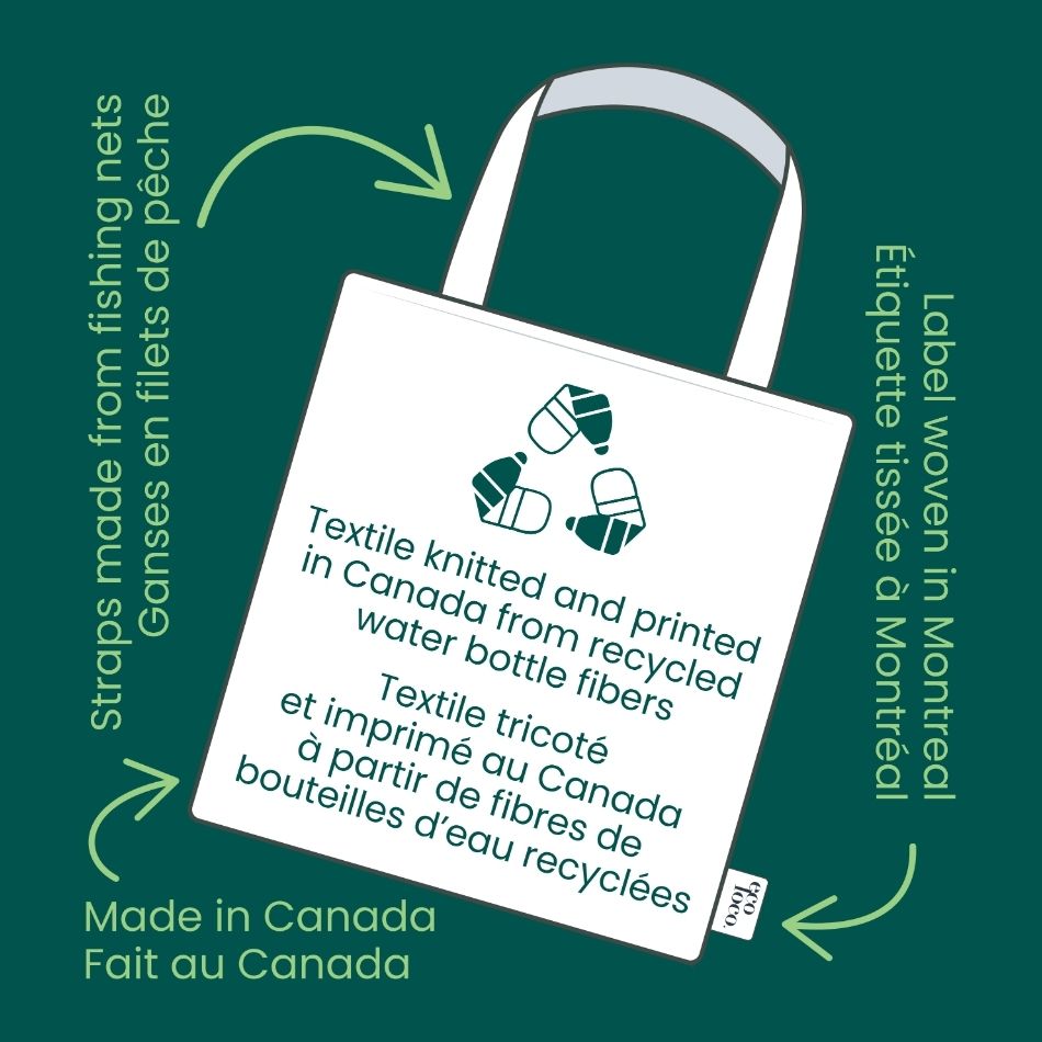 Customizable tote bags, 100% made in Canada