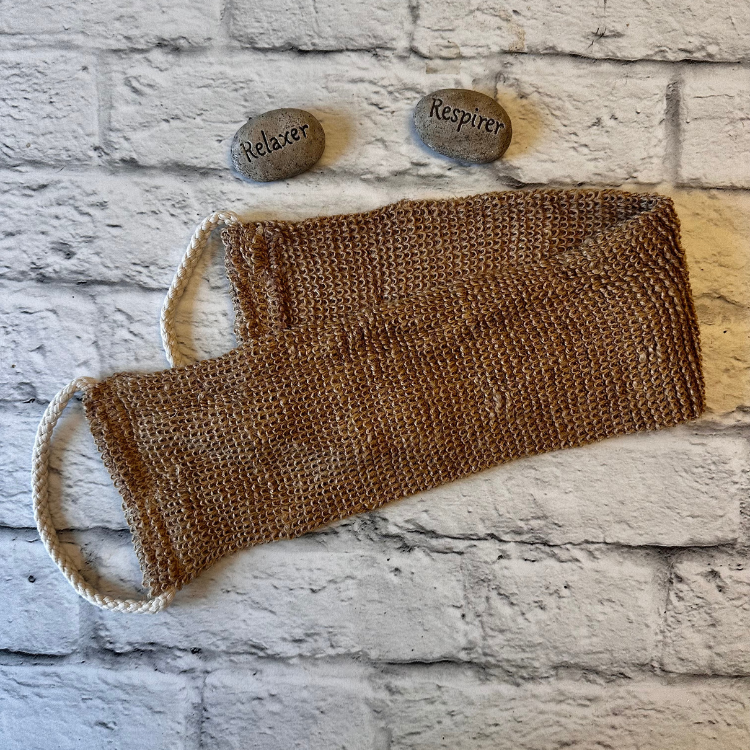 Bande exfoliante naturelle pour le dos en jute