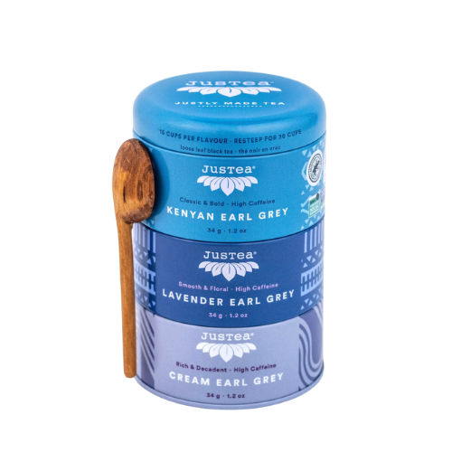 Coffret cadeau de thé avec une cuillère en bois