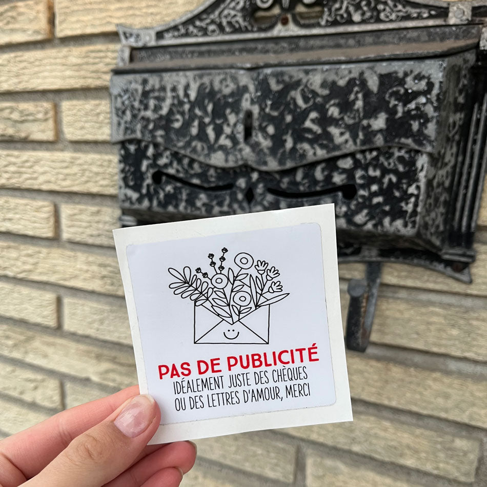 Autocollant:  Pas de publicité