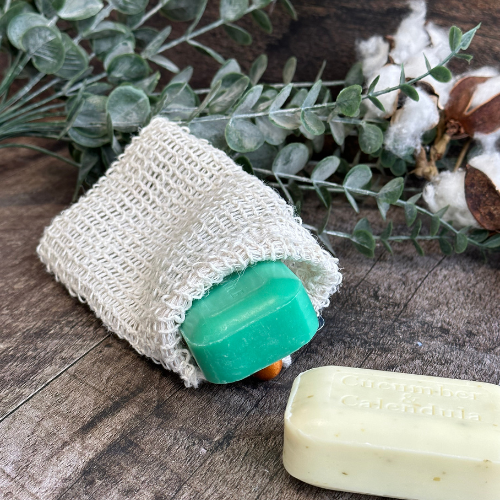 Zero waste soap pouch and 2 soaps – Eco Loco