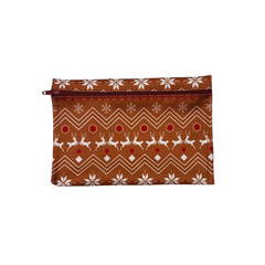 Sac réutilisable format collation avec des motif de reines et au couleur de Noël