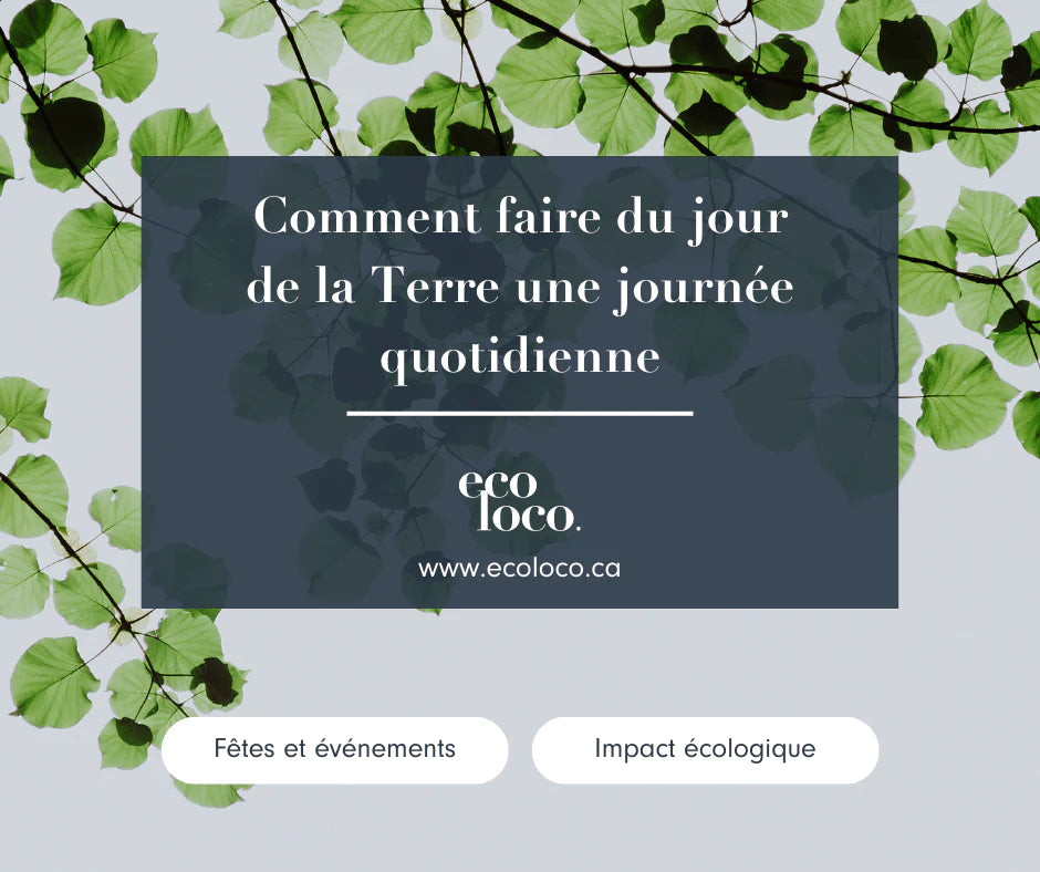 Comment faire du jour de la Terre une journée quotidienne 