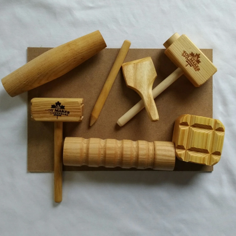 ensemble bois pâte modeler