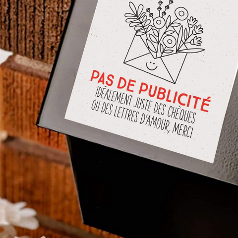 Autocollant: pas de publicité