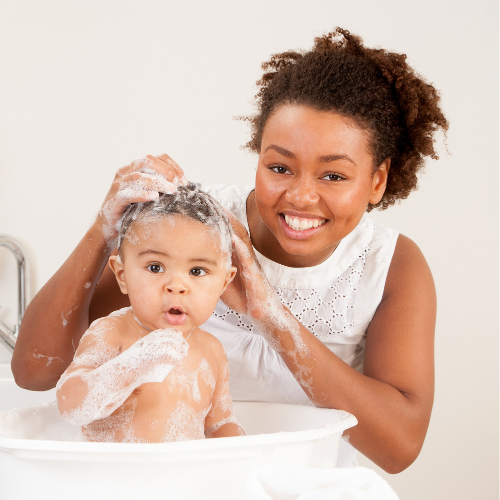 relaxing foaming bath for kids