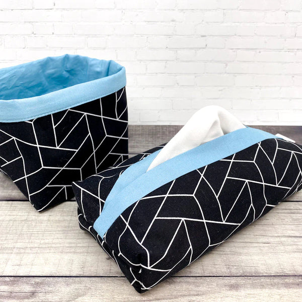 set of 24 tissues + box basket